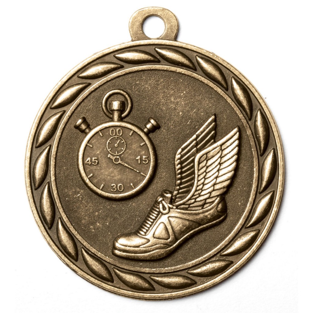 Médaille Argent Sterling West Wales 1938 - Athlétisme Amateur - 1 Mile - Émail